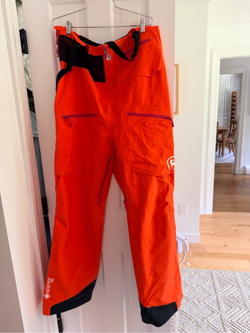 Women's Backcountry Bright Orange Waterproof Shell Ski Pants